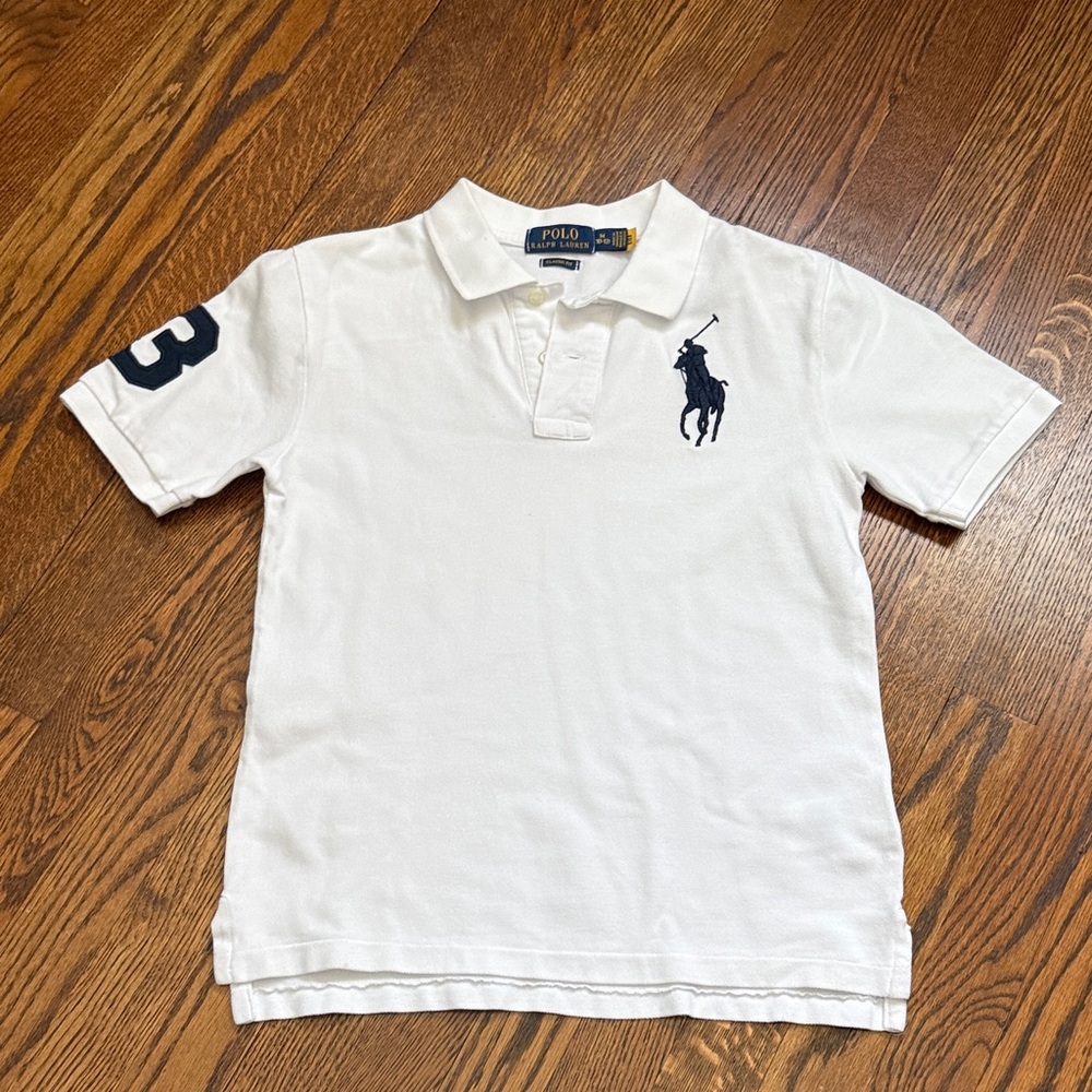 Polo by Ralph Lauren Kids' Classic White and Navy Polos - Picture 2 of 7